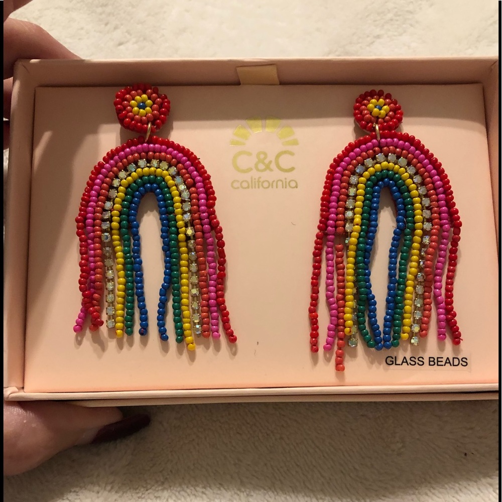 C&C California 🌈 glass bead earrings